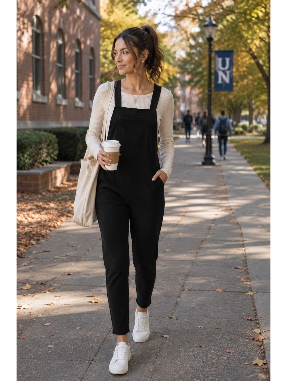 Smash + Tess “The Romperalls” Midnight Black Romper Sz Small NWT Made in Canada